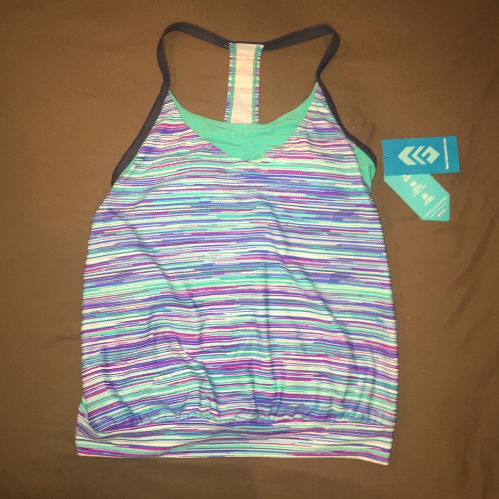 Free Country Blouson Tankini Top